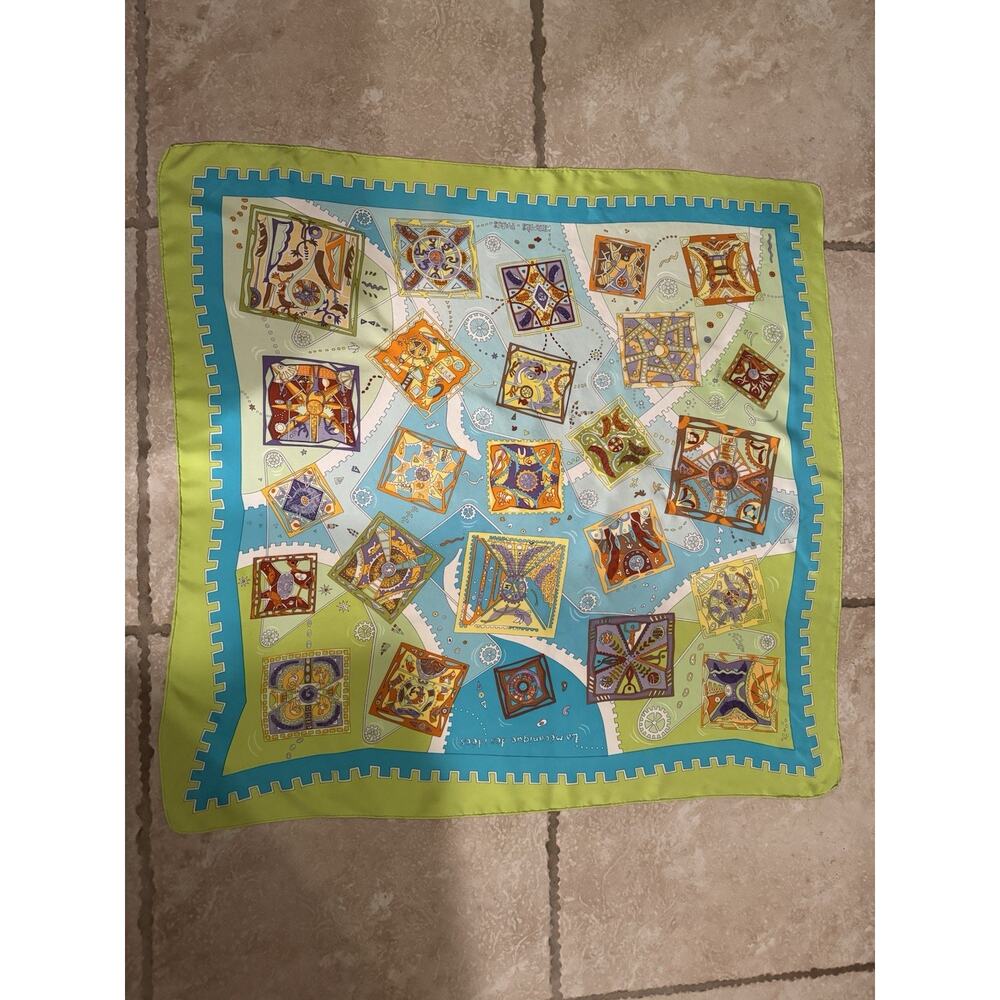 Hermès 90CM SCARF – La Mécanique des Idées – CHRISTINE HENRY (2004)
